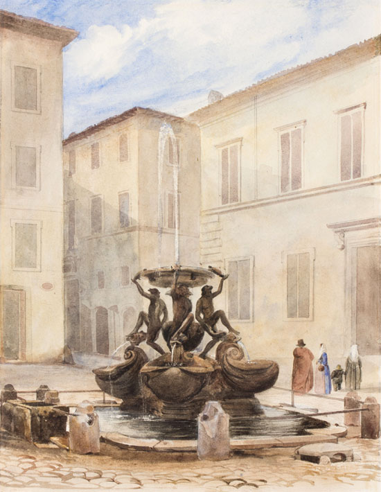 Thomas Hartley Cromek,Piazza delle Tartarughe (environ 1840)